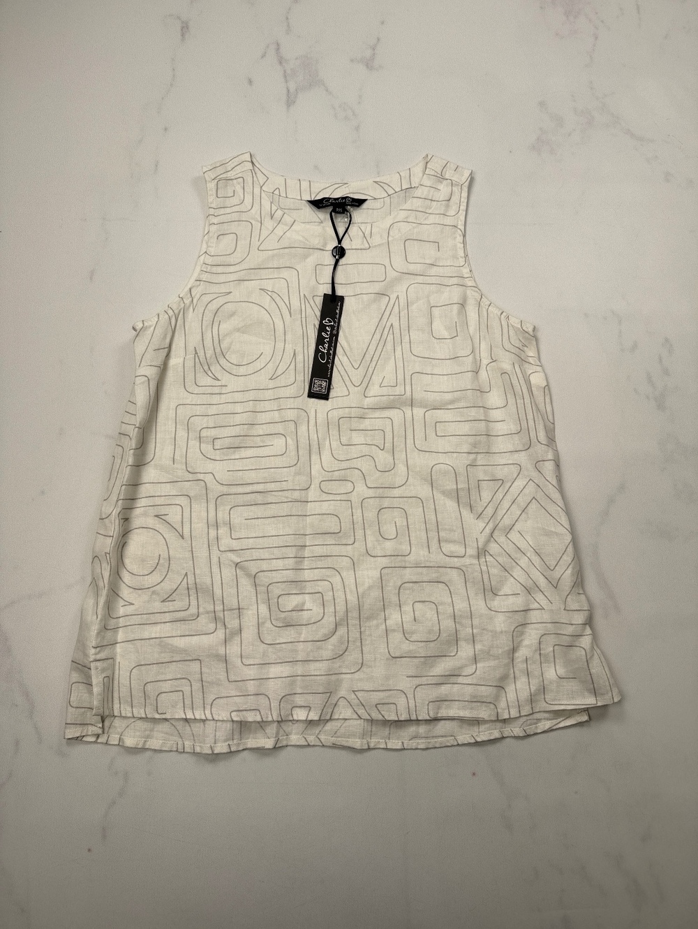 Charlie B Printed Blouse Cream Contemporary Modern Indie - Womens P/S